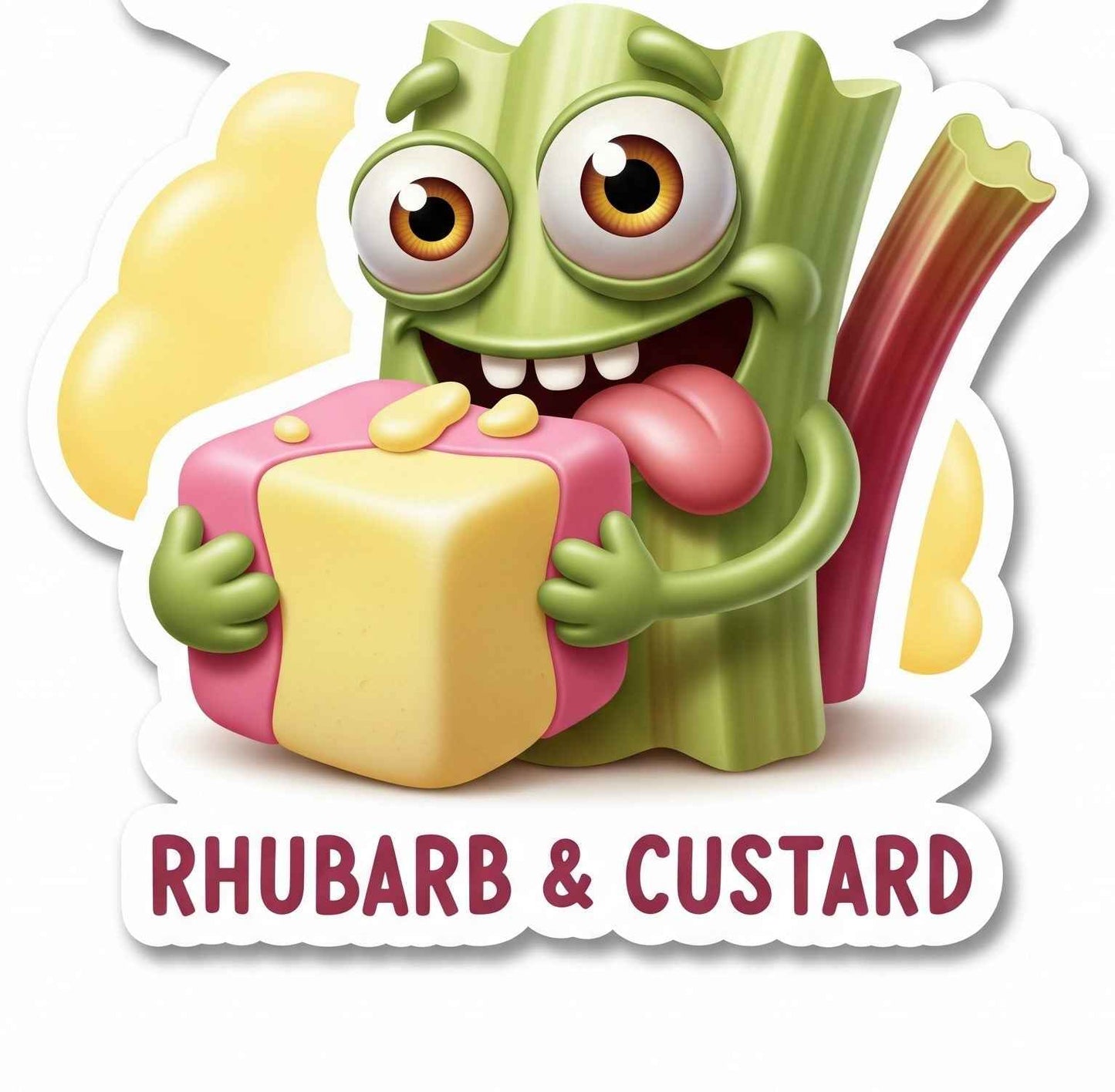 Rhubarb and Custard Marshmallows - Fairy Candy UK - Handmade Marshmallows, Boiled Sweets & Fruit Leather