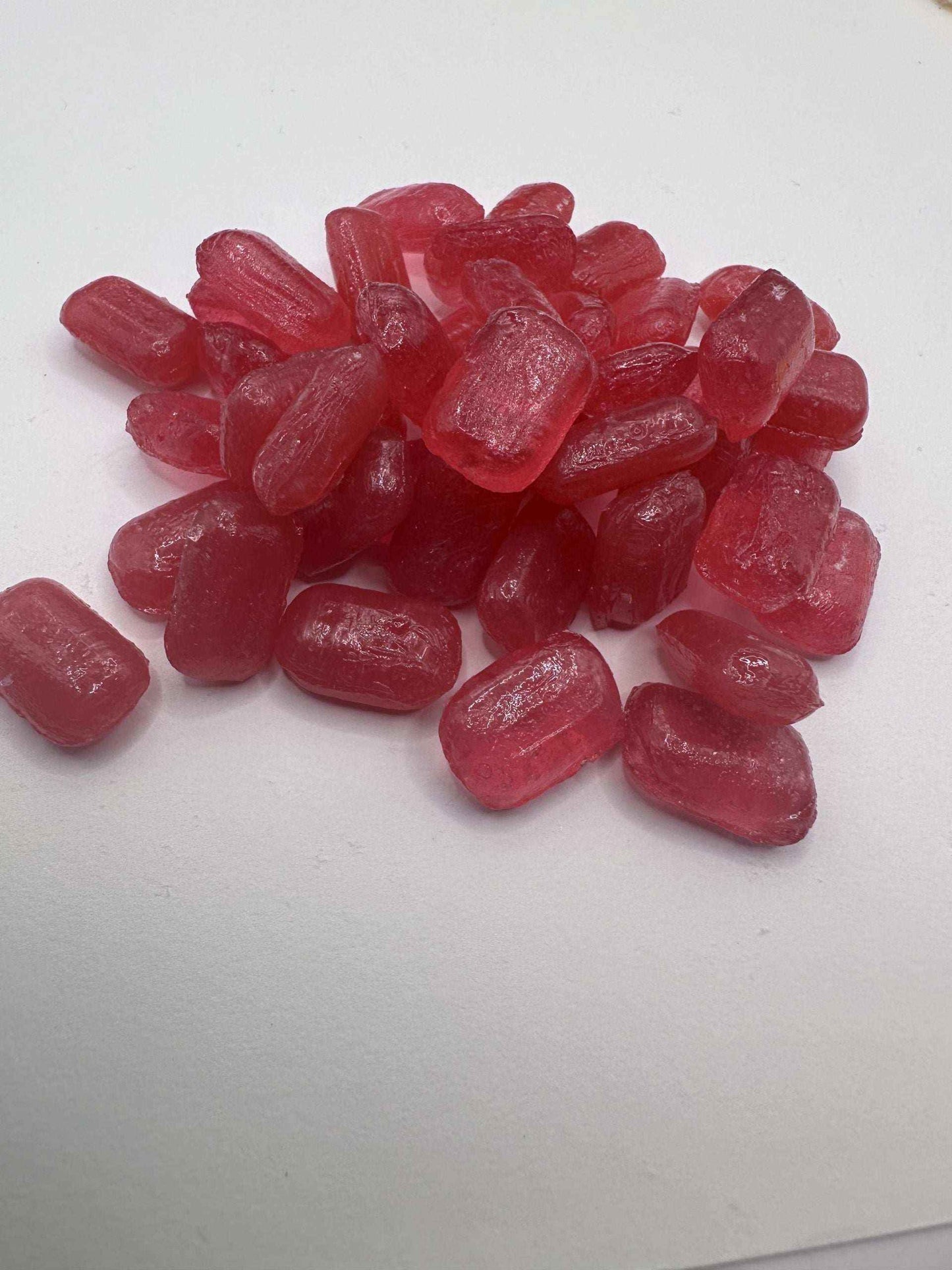 Boiled Sweets UK WATERMELON Hard Sweets - drop candy, natural sweets, boiled sweets, handmade candy, rock candy Bonbon Snack flings