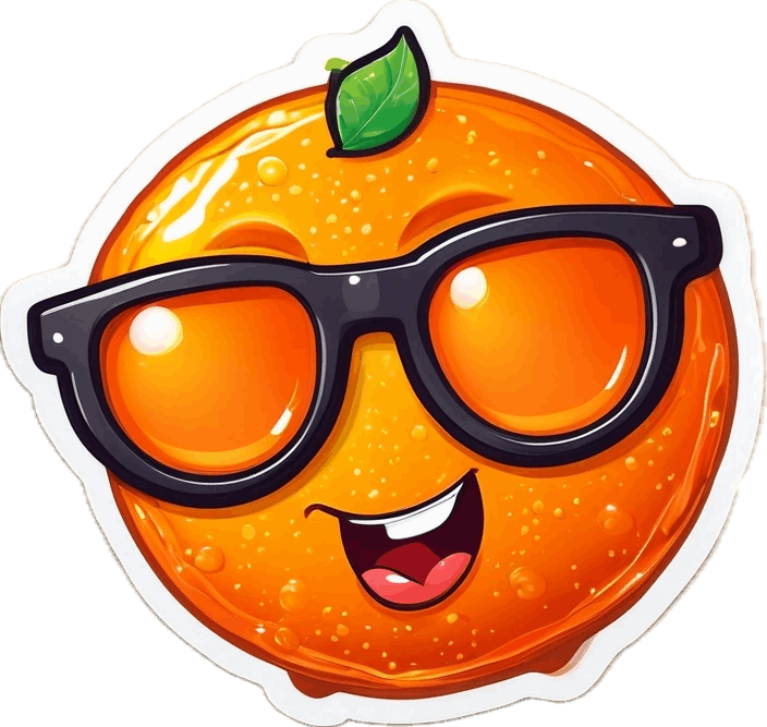 Orange lollipop - natural sweets