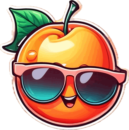 Peach lollipop - natural ingredients