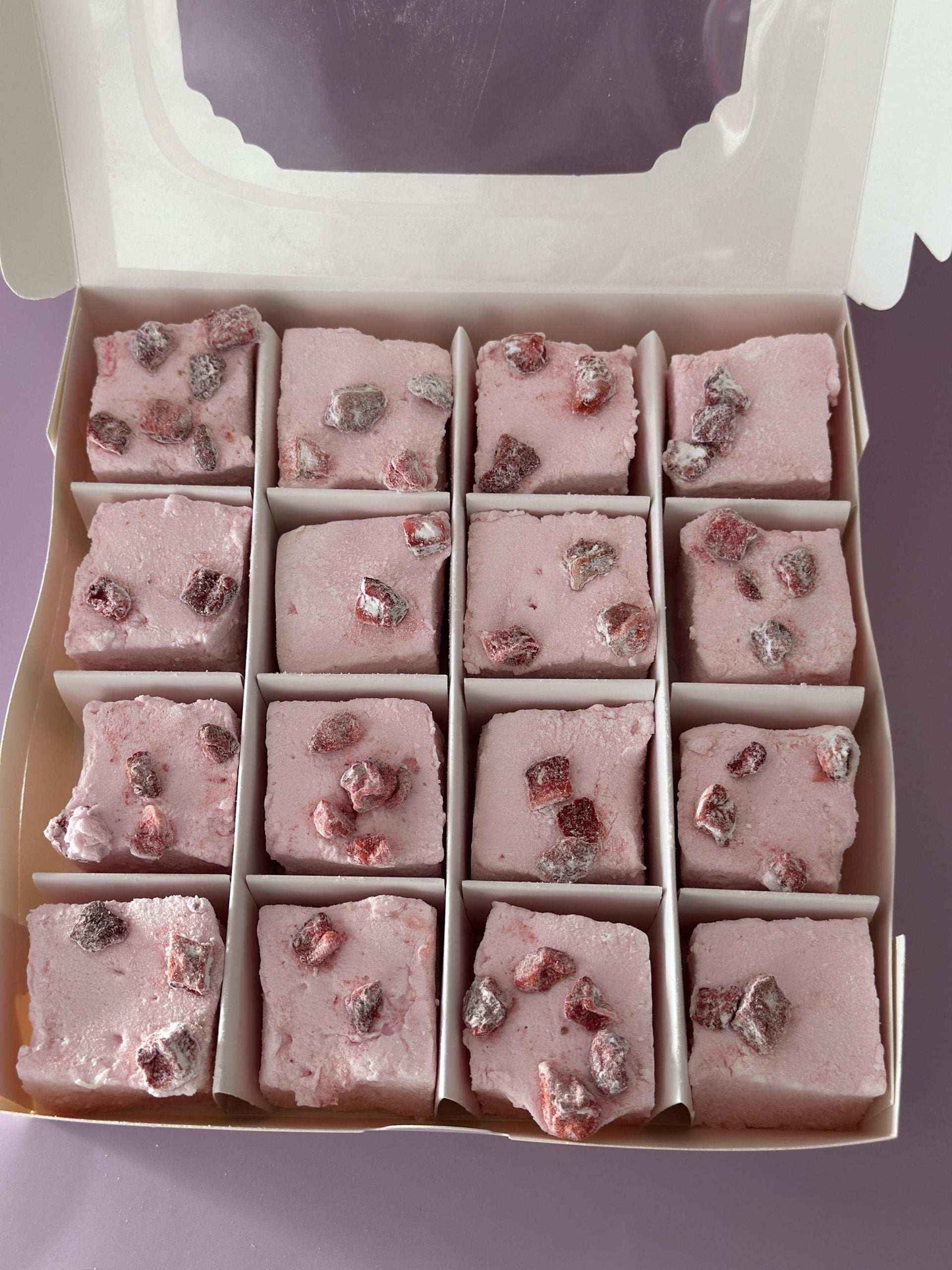 Gourmet Marshmallows Strawberry & Champagne Gift Edition 200 gram handmade gluten free personalised gift - Fairy Candy UK - Handmade Marshmallows, Boiled Sweets & Fruit Leather
