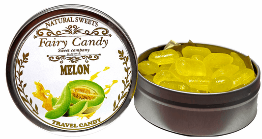 Fairy Candy Melon Natural Sweets - Handmade Hard Candy in Metal Tin