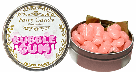 Fairy Candy Bubblegum Natural Sweets - Handmade Hard Candy in Metal Tin