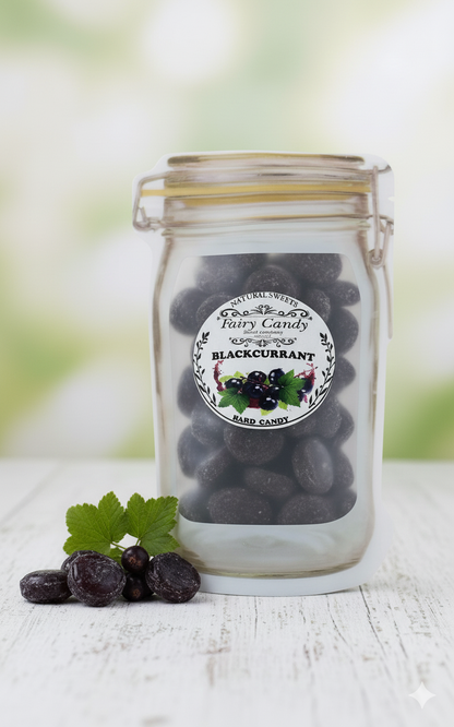 blackcurrant hard candy - boiled sweets 