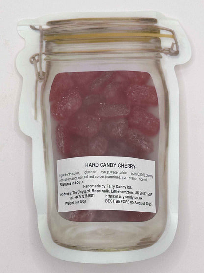 Hard Candy Cherry boiled sweets, handmade candy, drop candy, natural sweets,  rock candy Bonbon Snack flings pink white sack old fashioned treats popping candy old  fashioned